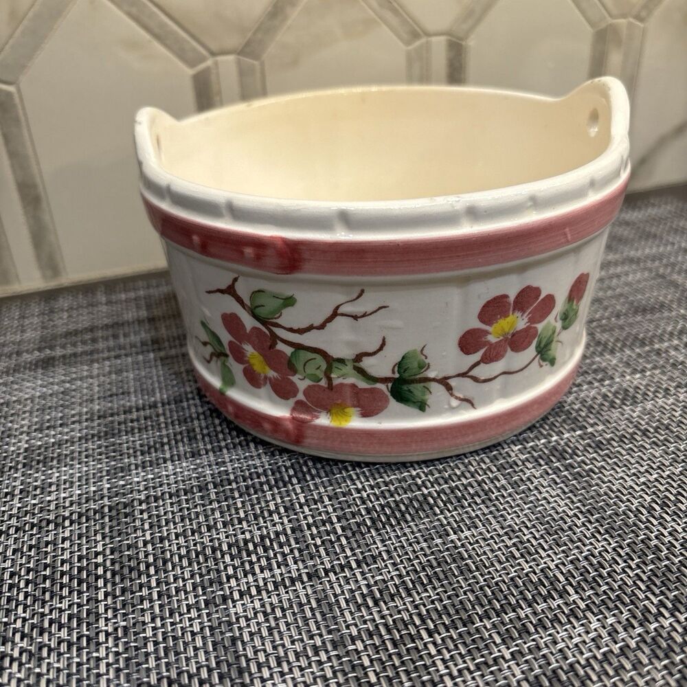 1980 Vtg Painted Planter Brazil Pottery Vase, Hand Painted Pottery, FTD